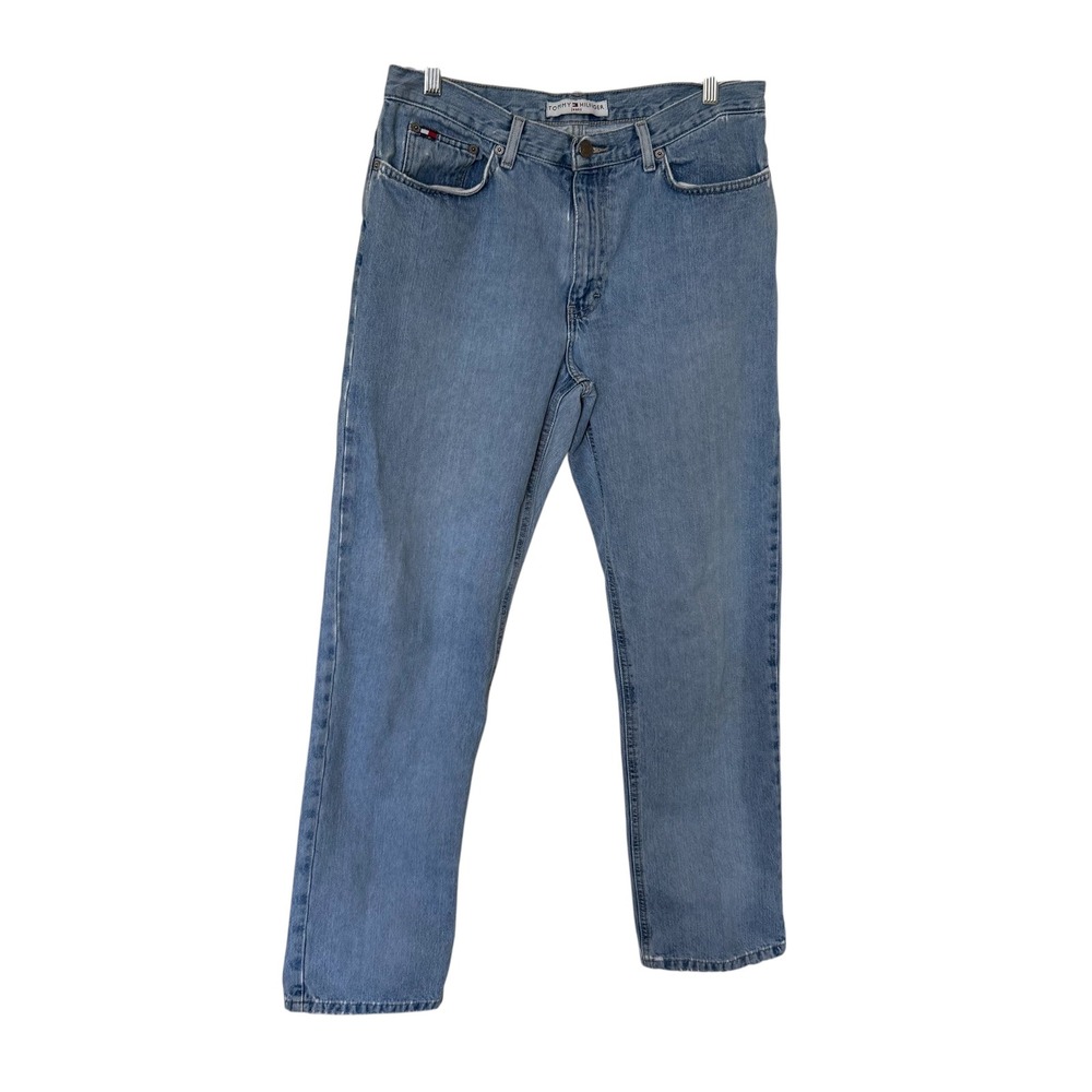 Tommy Hilfiger Boyfriend Jeans Womens 12 Blue‎ Excellent Light Wash Vintage 90s